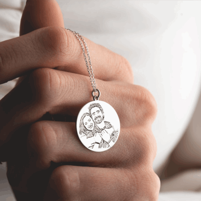 Personalized Necklace with Engraved Photo